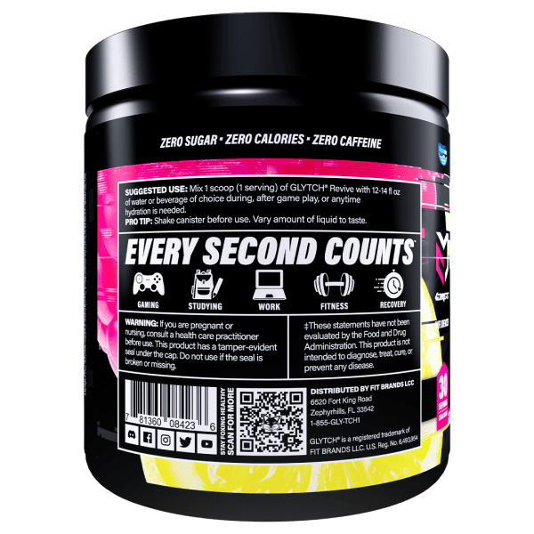 Raspberry Lemonade GLYTCH Energy Gaming Energy Drinks Cleanest